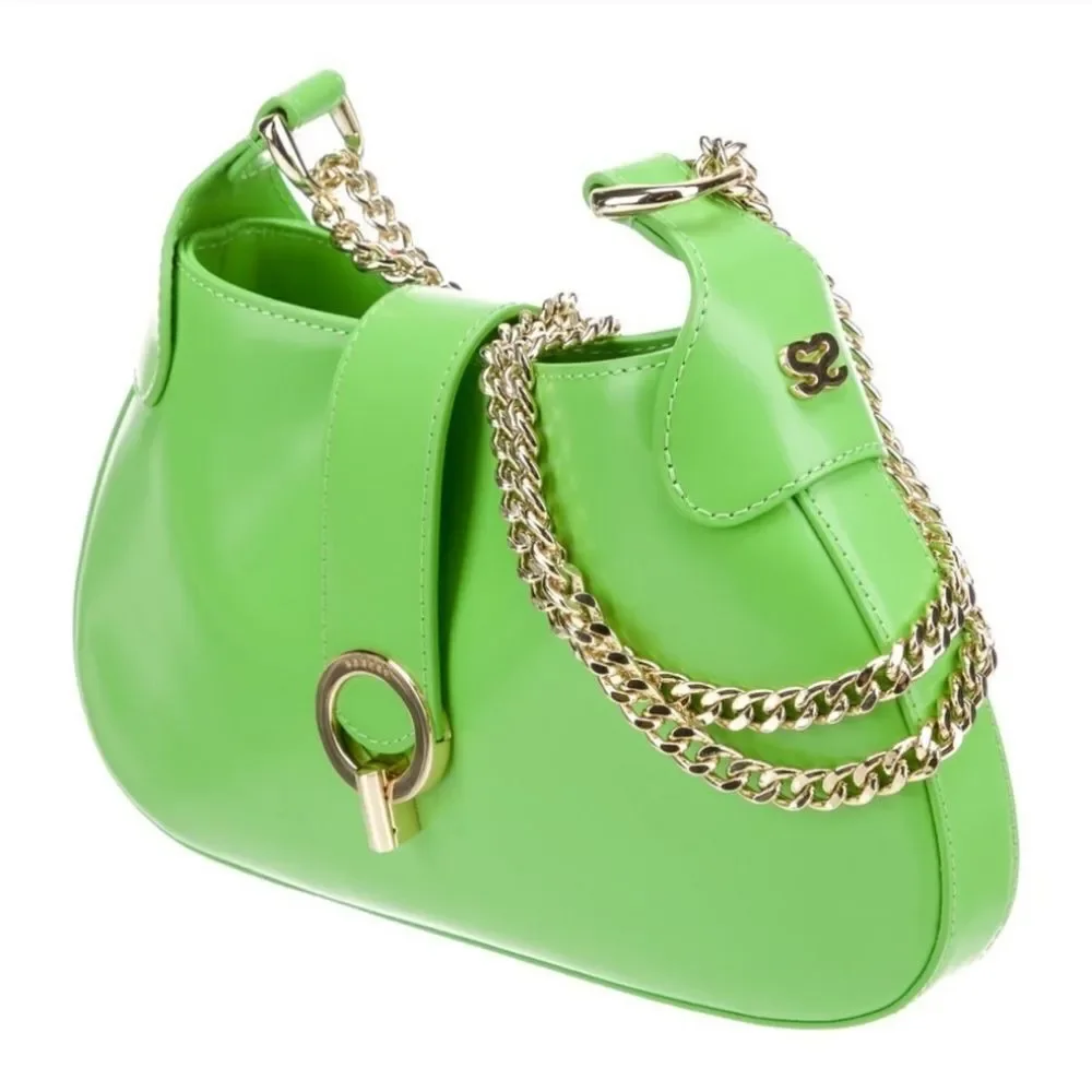 NWT Sandro Sweet Janet Chain Bag Vert Pomme Apple Green